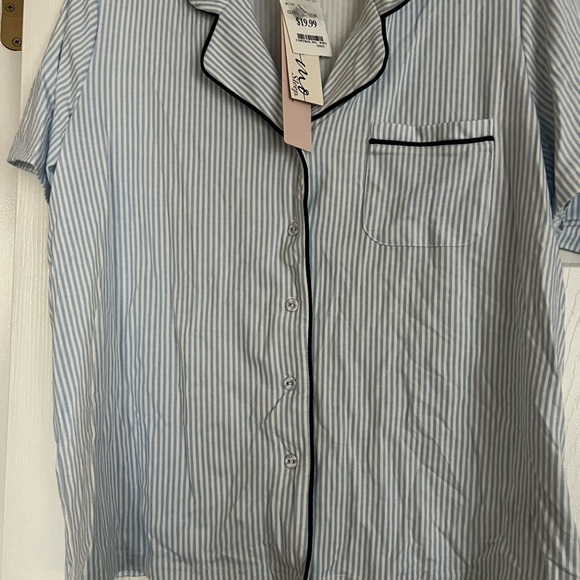 Blue Striped Women's Pajama Set - Picture 5 of 6